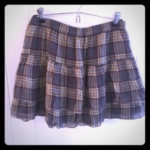 Plaid mini skirt